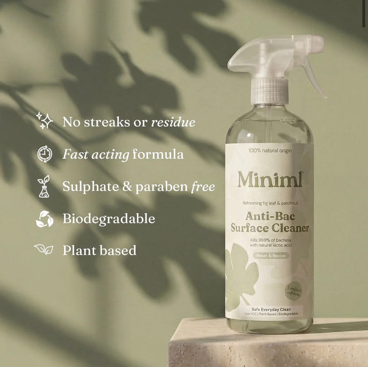 1x Limited Edition Anti-Bac Surface Cleaner - Refreshing Fig Leaf + Patchouli