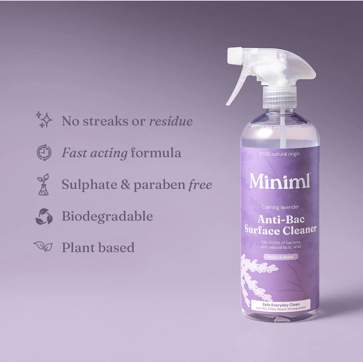 6x Miniml French Lavender Multi Purpose Bundle Sprays