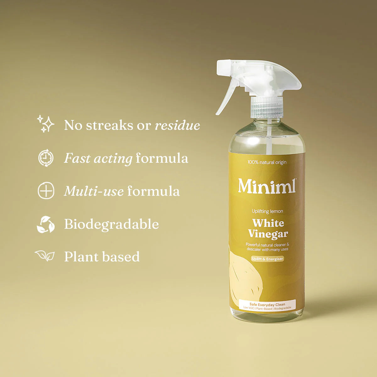 Miniml 6 x White Vinegar - Uplifting Lemon - 750ML