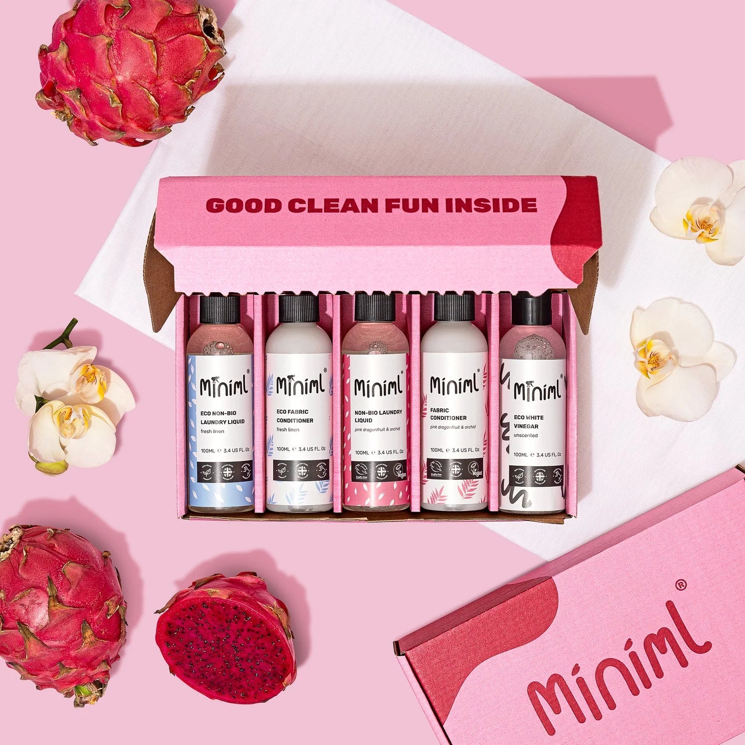Miniml Laundry Trial + Travel Set - 5 x 100ml Bundle